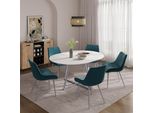 Vicco Tavolo Da Pranzo Allungabile Loyd, 120 X 120 Cm Estensibile, Bianco/Grigio