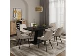 Vicco Tavolo Da Pranzo Estensibile Fenaro, 120/160 X 80 Cm , Nero