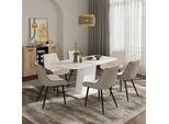 Vicco Tavolo Da Pranzo Estensibile Fenaro, 120/160 X 80 Cm , Bianco
