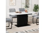 Vicco Tavolo Da Pranzo Estensibile Fenaro, 120/160 X 80 Cm , Bianco/Nero