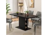 Vicco Tavolo Da Pranzo Estensibile Fenaro, 120/160 X 80 Cm Con Scomparti Aperti, Nero/Nero