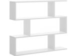 Dmora Libreria Acsidol 25X110X96H Cm Bianco Bianco Lucido, 3 Ripiani Portata Ripiani 4