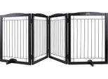 Cancello Per Cani Recinto Per Animali Cancello Di Sicurezza Per Bambini Pieghevole Marrone 610X813 Mm