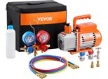 3.5CFM Hvac Set Pompa Per Vuoto Monostadio E Manometro Kit Pompa Per Vuoto Compatibile Con I Refrigeranti R134A, R22, R12, R502, R502, R410A, R404 E R407C