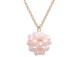 Kette Mit AnhäNger Firetti "Schmuck Geschenk Perlen", Gold (Gelbgoldfarben, Weiß), Halsketten, Damen, Messing Perlen, L: 50, Messing, Perlen, Made In Germany - Mit Naturperle