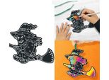 Streghe Fantasmi Halloween Silhouettes Colorare Decorazione Creativa