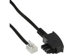 Inline® 18902 Cavo TAE-F, A 6 Pin/4 Fili, Per Importazione, Da Spina TAE-F A Spina RJ11, 1M