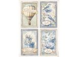Carta Di Riso Per Decoupage A4 - Stamperia - 4 Carte Senza Tempo