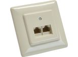 Inline® 69989C Presa Di Collegamento Isdn, 2X Presa RJ45, Montaggio A Incasso, Collegamento A Vite 2X 8-Gang