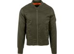 Urban Classics - Giacca Shiny Bomber Oliva - S