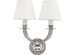 Casa Padrino Lampada Da Parete In Argento Antico Diametro 30 X 16 X H 34 Cm - Lampada