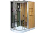 Sauna Benessere Con Doccia Cabina Bagno Turco Doccia Multifunzionale 170X110 Cm