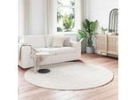Vidaxl Tappeto Coniglio In Pelliccia Sintetica Olite Crema Ø 200 Cm Poliestere