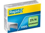 Rapid® 24867600 Graffe Standard 21/4 Mm, Zincate, 1000 Pezzi