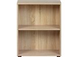 Libreria Parim A 2 Scomparti, Decori In Rovere Sonoma.