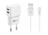 Goobay 44979 Caricatore Per Dispositivi Mobili Telefono Cellulare, Smartphone Bianco Ac Indoor