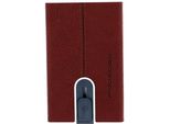 Piquadro Custodia Per Carte Di Credito Quadrata Nera Slider Rfid Cuoio