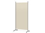 Angel Living 80X180CM Singolo Schermo Divisorio Della Stanza Pannello Di Recinzione Schermo Divisorio Della Stanza Schermo Della Parete Divisoria In Acciaio E Poliestere, Beige