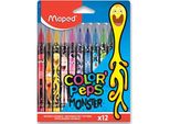 Maped 845400 Penne In Fibra Maped Color'peps Monster, Confezione Da 12 Pezzi