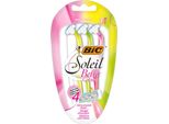 Bic Soleil Bella Colours 4 Lame Per Donna Confezione Da 3 Lame Con Montaggio A Molla E Testina Girevole Per Una Rasatura Ultra Liscia