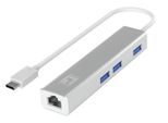 Levelone USB-0504 - Hub - 3 X Superspeed USB3.0 + 1 X 10/100/1000 - Desktop (USB-0504NEUEVERSION)