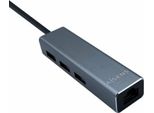 Hub Usb 3.0 Aisens A106-0401/ 3Xusb/ 1Xrj45/ Grigio