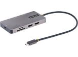 Startech.Com Adattatore Usb C Multiporta, Doppio Hdmi 4K 60Hz, Hub Usb A 5Gbps A 2 Porte, 100W Power Delivery Pass-Through, Gbe, Sd/Microsd, Cavo Da 30Cm, Dock Da Viaggio, Docking Station USB-C Per Laptop