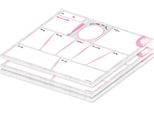 Pricaro Agenda Settimanale "Marmo"", Rosa, A4, 25 Fogli, 3 Pezzi"