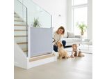 Mucola Cancello Di Sicurezza Per Porte Cancello Estensibile Per Scale Cancello Per Cani Barriera Per Bambini Barriere Per Cani Cancello Retrattile Per Scale Tenda A Rullo - Grigio