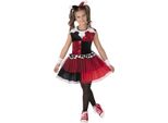 Harley Quinn - Costume - Ragazze BN4836 (L) (Rosso/Nero/Bianco)