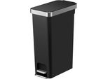 Eko - Pattumiera A Pedale Hana Slim 40 Litri - Plastica - Nero