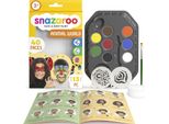 Snazaroo Set Di 8 Pitture Per Viso E Corpo Con Stencil Mondo Animale