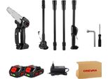 Motosega Elettrica A Batteria, Potenza 3500W, Design Telescopico, 2 Batterie Spina Ue