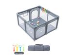 Box Per Bambini, Recinto Di Sicurezza Per Interni, Piscina Di Palline, Grigio 1,2*1,2M