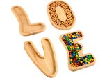 Kesper | Set Di Taglieri - Love - 4 Pezzi - Bambù - Design Elegante -