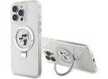 Karl Lagerfeld Ringstand Karl E Choupette Magsafe Back Cover Per Iphone 16 Pro Max Bianco