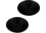 Relaxdays Set Di 2 Padelle Per Oro Nero