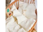 Biancheria Da Letto Per Bambini Laleni 80X80 Cm E 35X40 Cm In Cotone E Mussola, Color Avorio