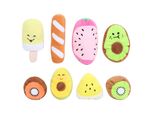 8 Pc Pet Dog Puppy Chew Plush Sound Fruit Series Giocattolo Interattivo Di Formazione