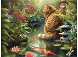 Cobble Hill Puzzle Koi Cat - 275 Pezzi Di Puzzle Divertenti Per Tutta La Famiglia