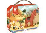 Janod Puzzle - Puzzle Panoramico Cavallo Di Troia - 100 Pezzi - Giocattolo Educativo