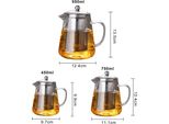 Teiera In Vetro Con Filtro Rimovibile In Acciaio Inox Produttori Di Tè In Fiore E Di Tè In Foglie Sfuse