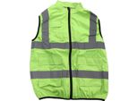 Gilet Di Raffreddamento Estivo Ventilatore Gilet Aria Condizionata Striscia Riflettente Ricaricabile Abiti Da Lavoro 5V Verde Fluorescente Xl