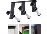 Sistema Di Supporto Per Lo Sfondo, Regolabile In Altezza, Struttura Robusta, Materiale In Ferro E Plastica, Design Salvaspazio