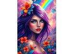 Alipson Puzzle Rainbow Girl 500 Pezzi Giocattolo Colorato