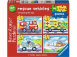 Ravensburger Il Mio Primo Puzzle: Veicoli Di Soccorso 4In1 (2,3,4,5 Pezzi)