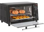 Mini Forno 9L Mini Forno Con Teglia, Griglia, 100 °C-230 °C, Con Temperatura E Tempo Di Cottura Regolabili, Timer 60 Minuti, 750 W, Acciaio Inox, Nero