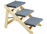 Succebuy Scala In Legno Per Animali Domestici, Design In Legno Pieghevole 2 In 1 Per Letti, Divani E Auto. Scala E Rampa Per Cani A 3 Gradini Per Animali Domestici Di Piccola E Grande Taglia, Fino A 150 Libbre.
