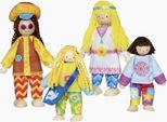 Goki Bambole Famiglia Flessibile Love & Harmony Set Di Giocattoli In Legno