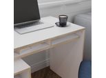 Vicco Scrivania Con Ripiani Tetrix, 112 X 55 Cm Con 3 Scomparti, Bianco/Nordico